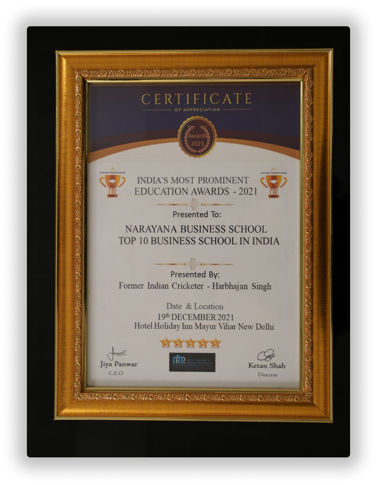 Narayana Business School Awards and ranking