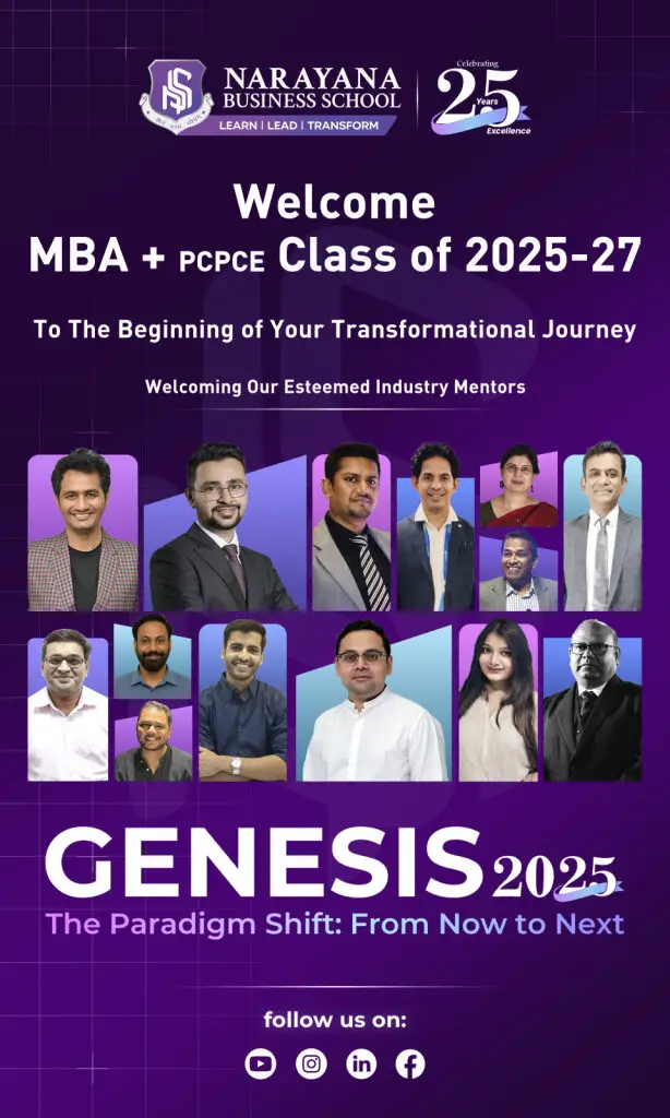 Welcome MBA + PCPCE Class of 2025-27 GENESIS 2025