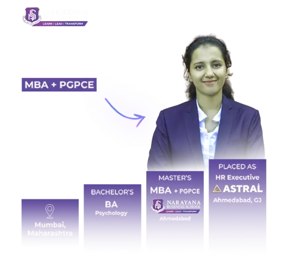 Pallavi Shenoy a 2021-2023 MBA student placed as an HR Executive at Astral.