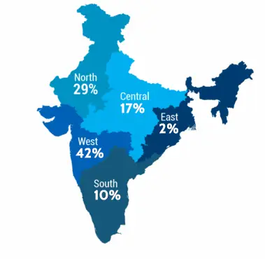 Infographic displaying geographical statistics related to NBS placements